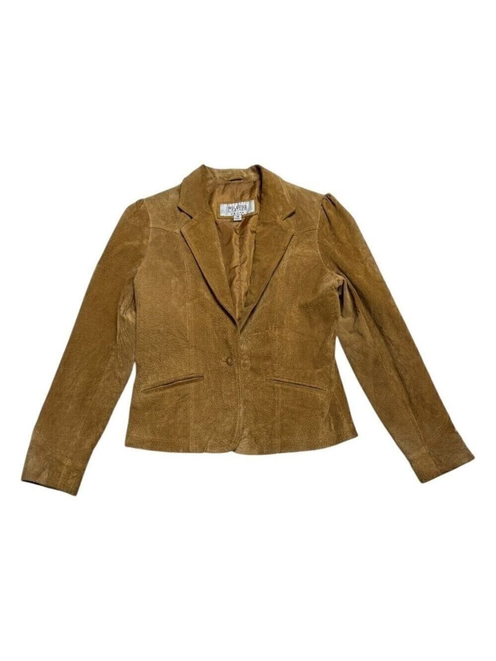 Vintage WILSONS LEATHER MAXIMA Brown Y2K Luxury Designer Jacket Womens Medium